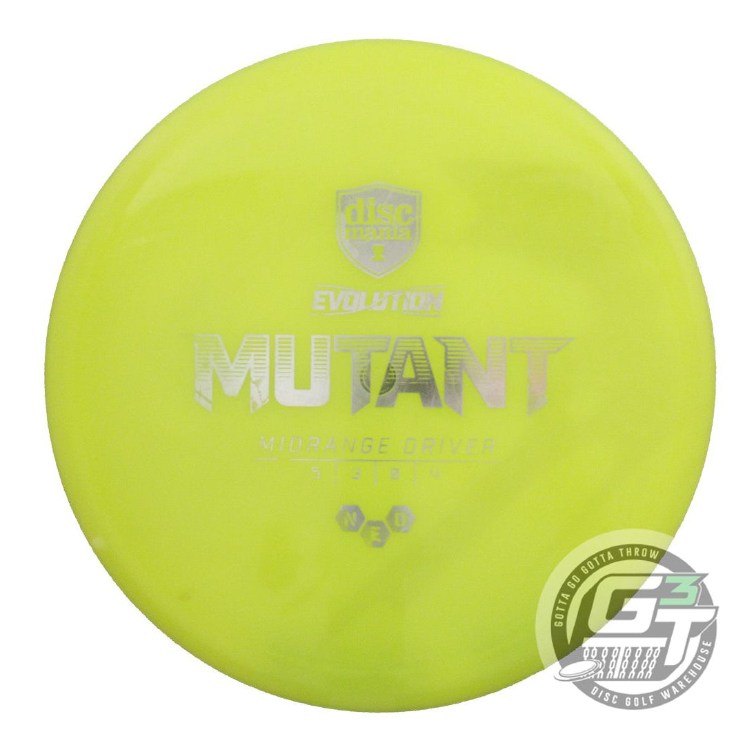 USED DiscMania Neo Mutant 175g Yellow Silver Foil Midrange Golf Disc