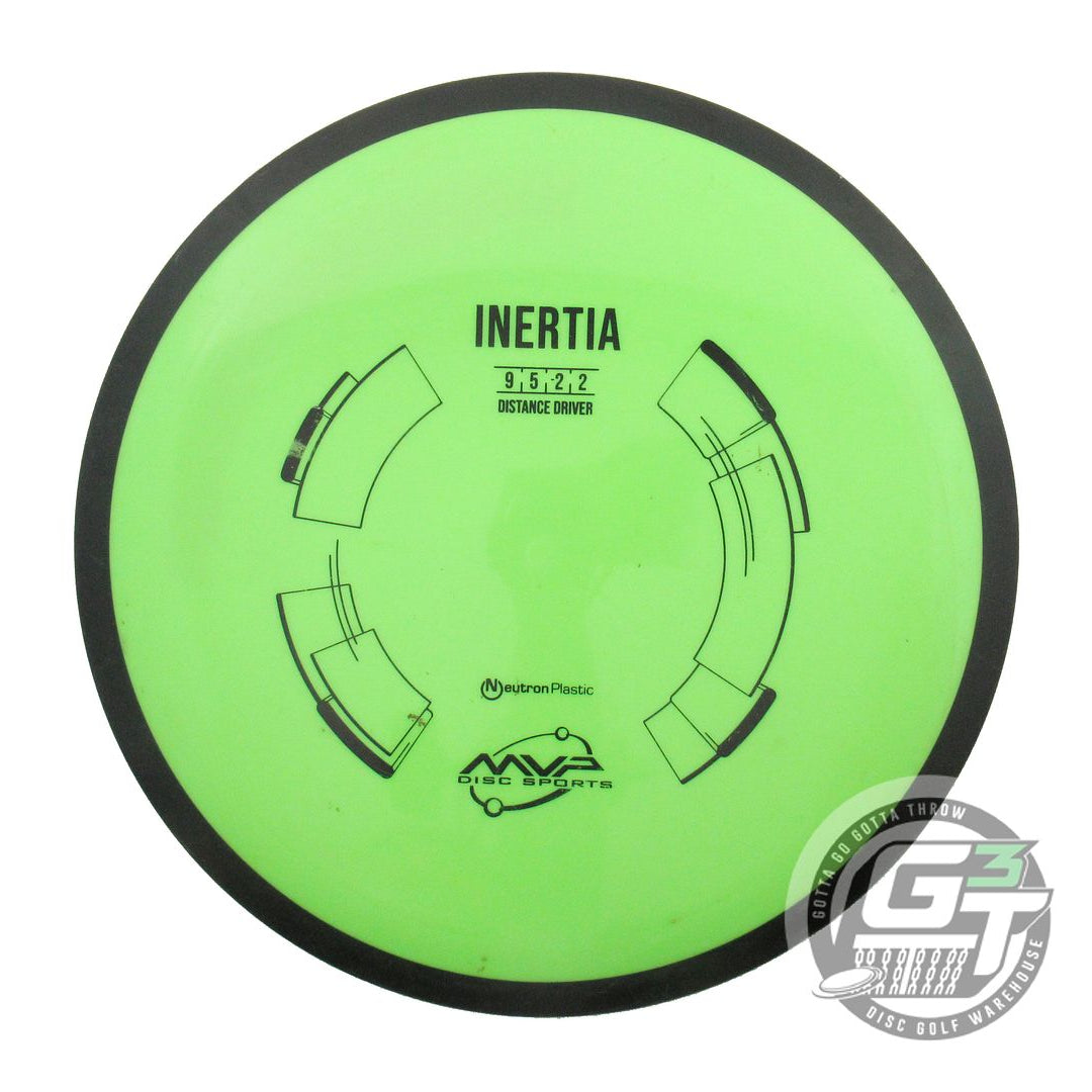 USED MVP Disc Sports Neutron Inertia 175g Lime Distance Driver Golf Disc