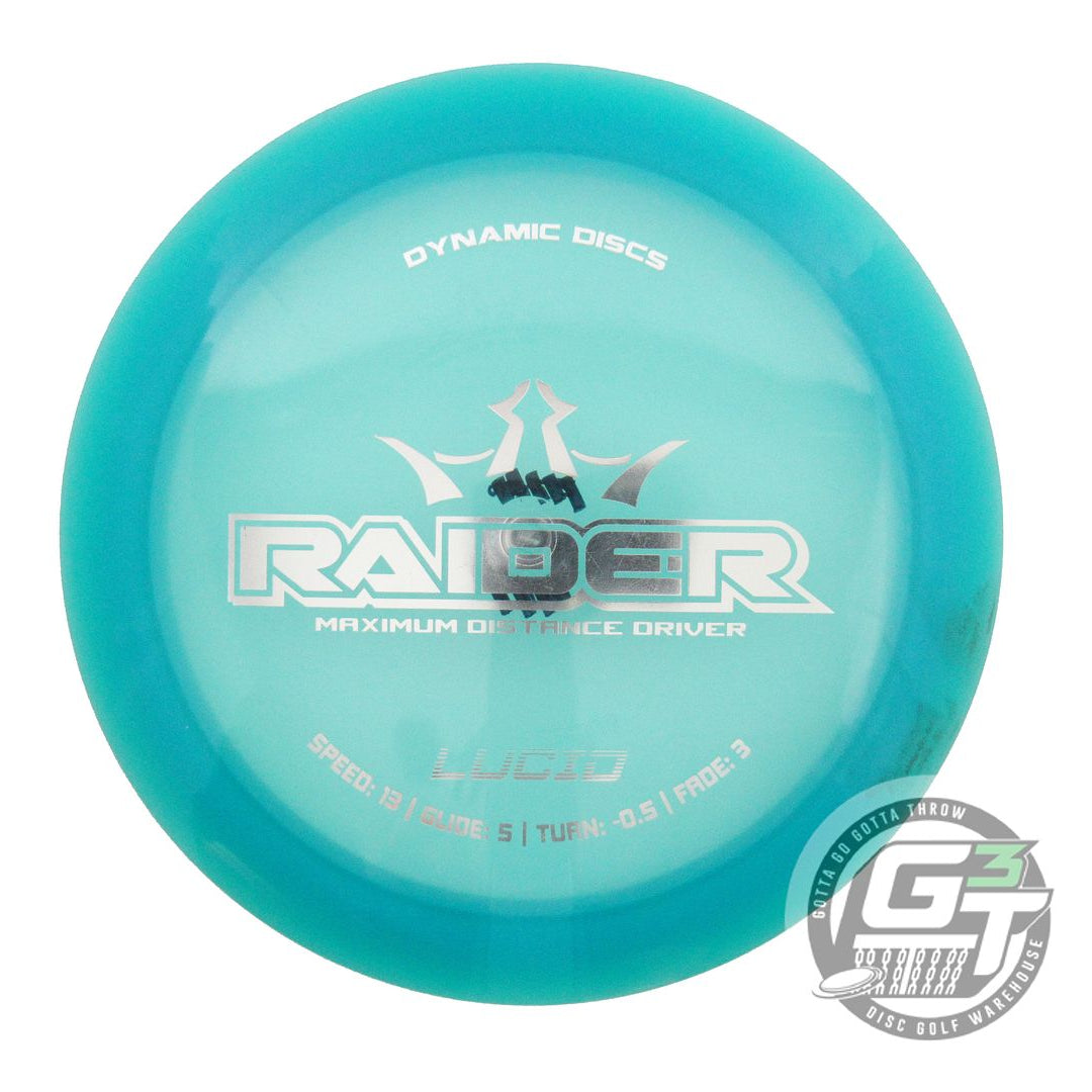 USED Dynamic Discs Lucid Raider 176g Teal Silver Foil Distance Driver Golf Disc