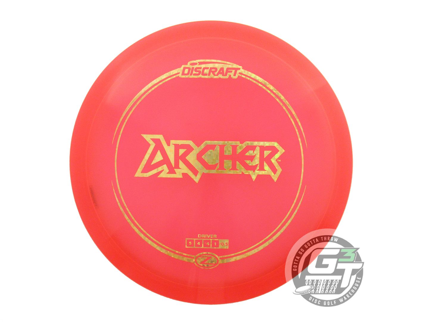 USED Discraft Z Archer 178g Red Gold Pixel Foil Fairway Driver Golf Disc