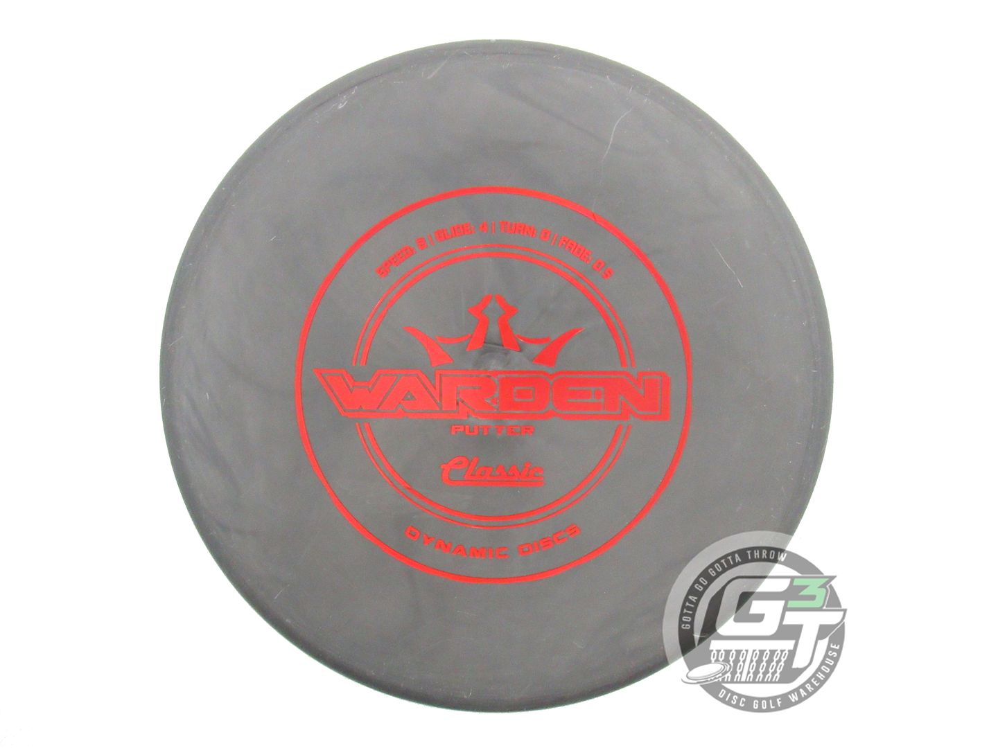 USED Dynamic Discs Classic Hard Warden 173g Gray Red Holo Foil A Putter Disc