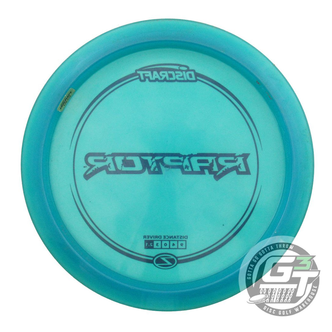 USED Discraft Z Raptor 173g Teal Black Stamp Distance Driver Golf Disc