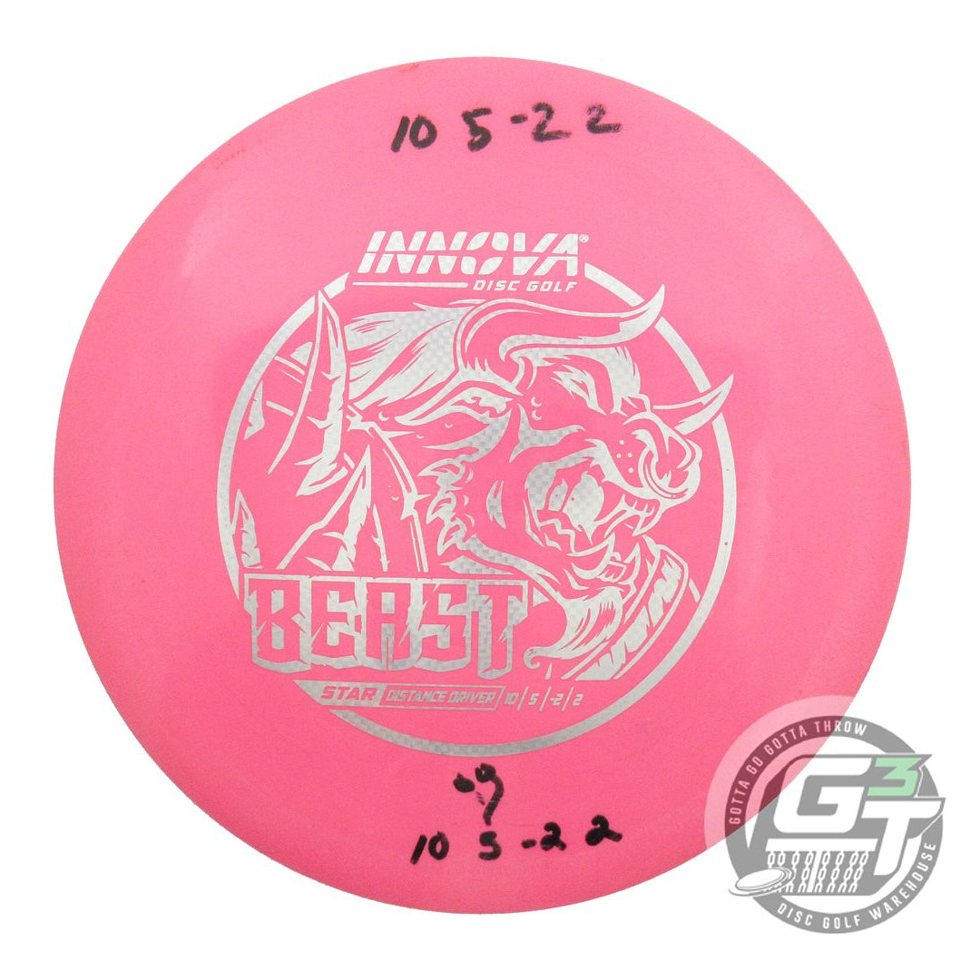 USED Innova Star Beast 164g Pink Silver Weave Foil Distance Driver Golf Disc
