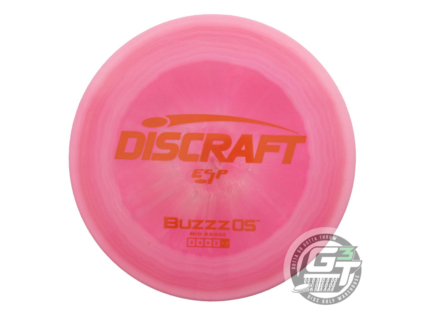 USED Discraft ESP Buzzz OS 182g Pink Orange Stamp Midrange Golf Disc