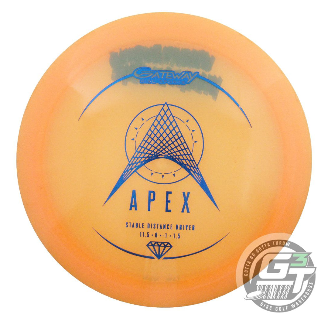 USED Gateway Diamond Apex 176g Orange Blue Foil Distance Driver Golf Disc