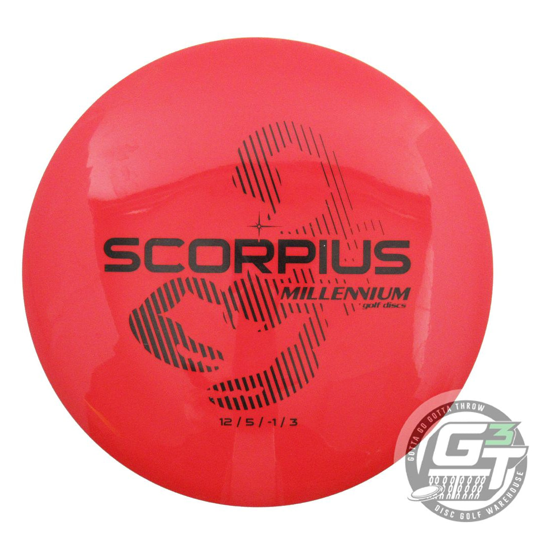 USED Millennium Sirius Scorpius 175g Red Black Stamp Distance Driver Golf Disc