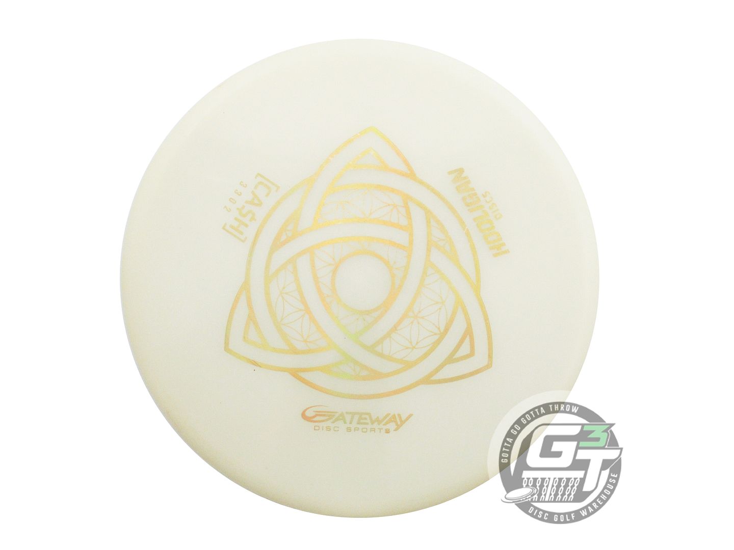 USED Hooligan Discs Hard Cash 172g White Gold Holo Foil Putter Golf Disc