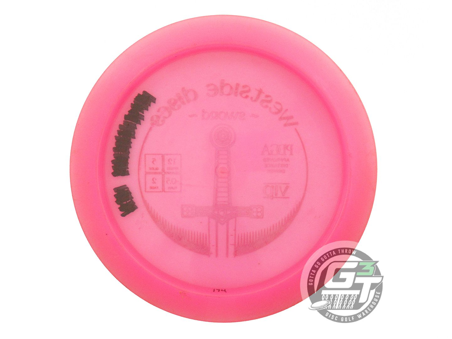 USED Westside Discs VIP Sword 173g Pink Red Foil Distance Driver Golf Disc
