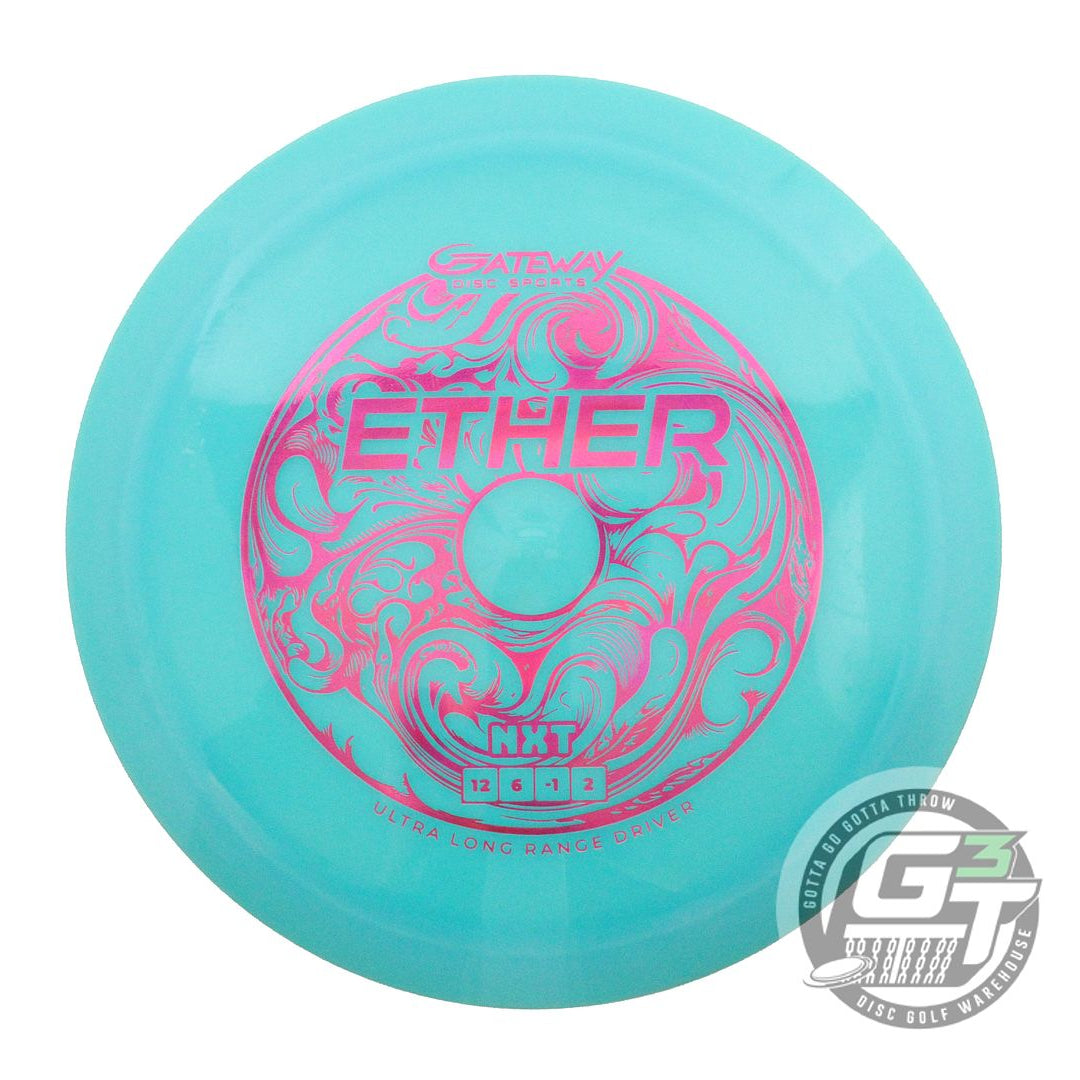USED Gateway NXT Ether 174g Teal Magenta Holo Foil Distance Driver Golf Disc