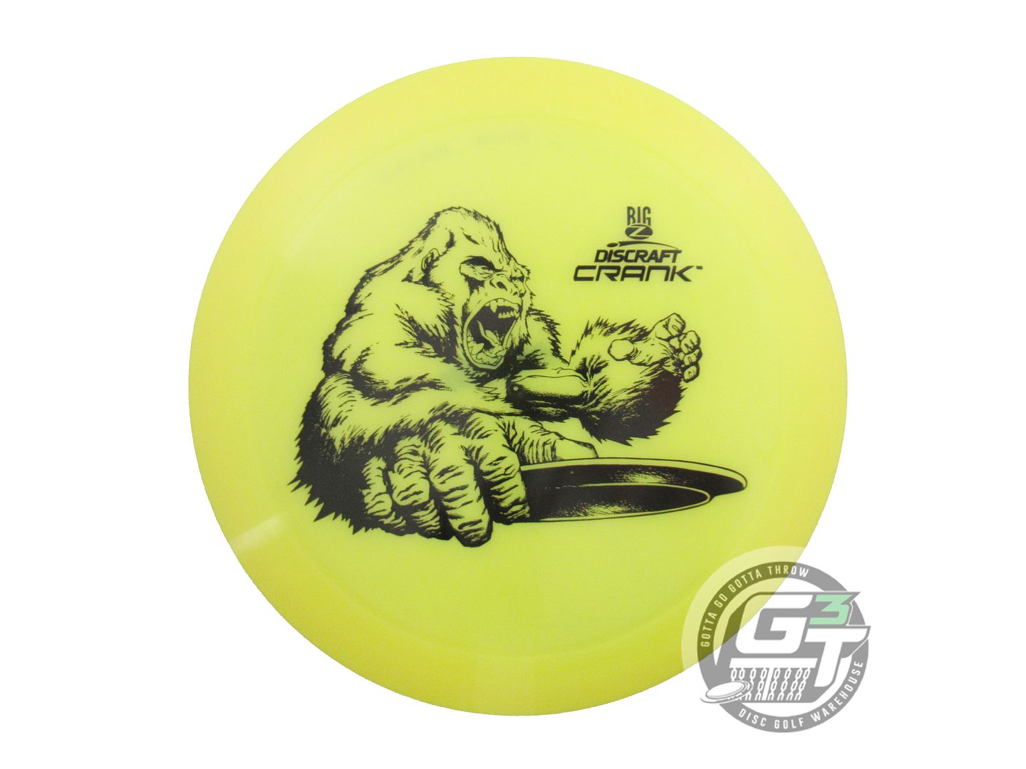USED Discraft Big Z Crank 175g Yellow Black Stamp Distance Driver Golf Disc