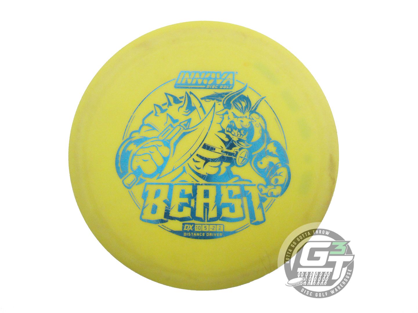 USED Innova DX Beast 175g Yellow Blue Foil Distance Driver Golf Disc