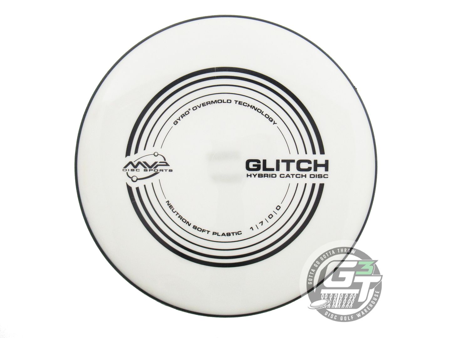 USED MVP Disc Sports Neutron Soft Glitch 152g White Putter Golf Disc