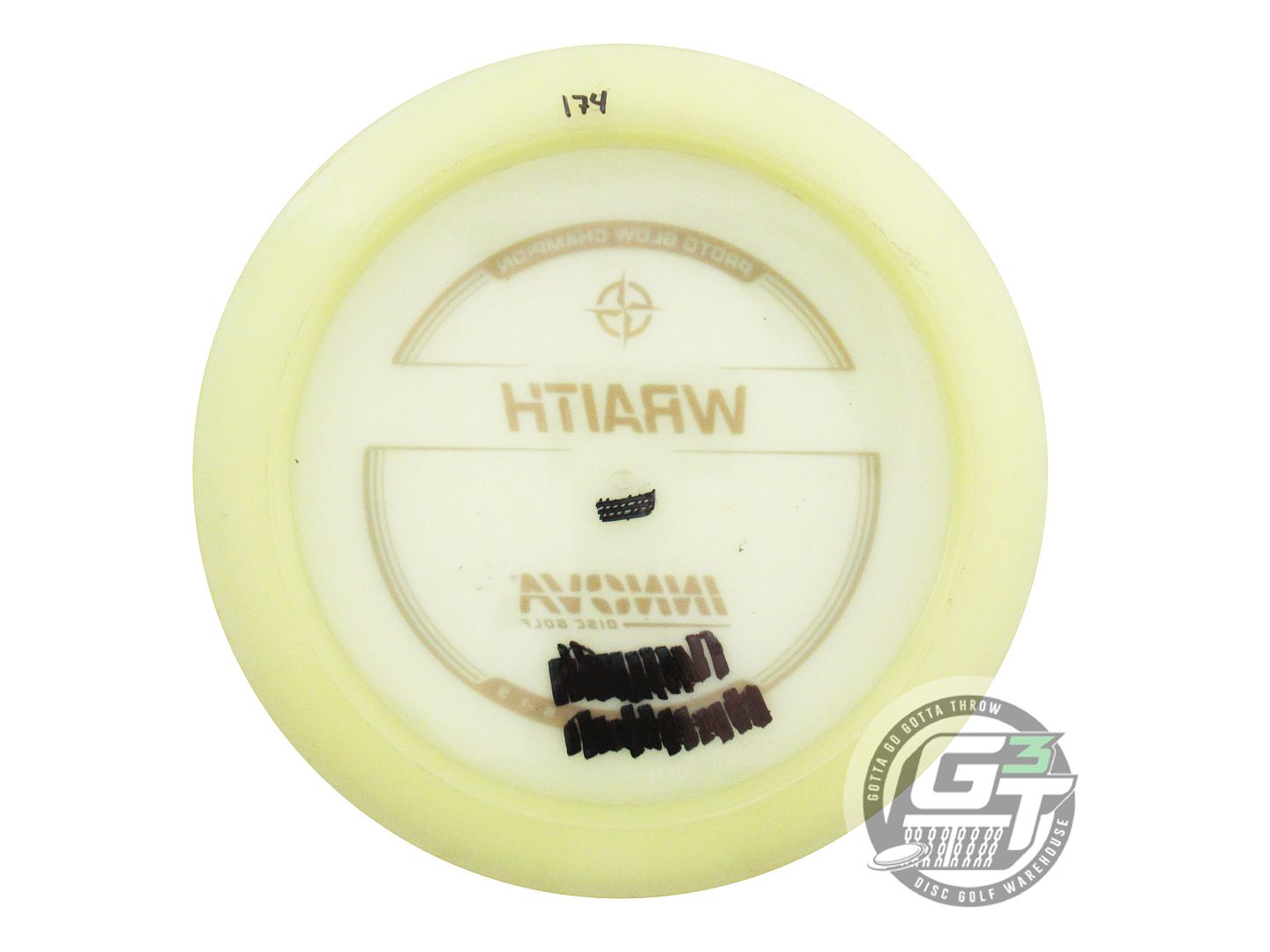 USED Innova PROTO Champion Glow Wraith 174g Frost Foil Distance Driver Golf Disc