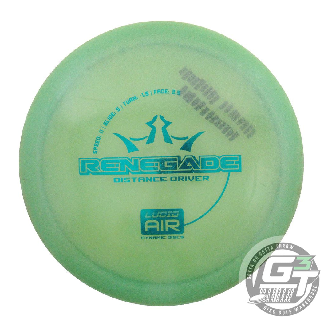 USED Dynamic Discs Lucid AIR Renegade 158g Green Teal Foil Distance Driver Disc