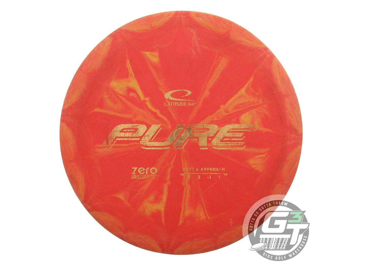 USED Latitude 64 Zero Soft Burst Pure 176g Red Gold Foil Putter Golf Disc