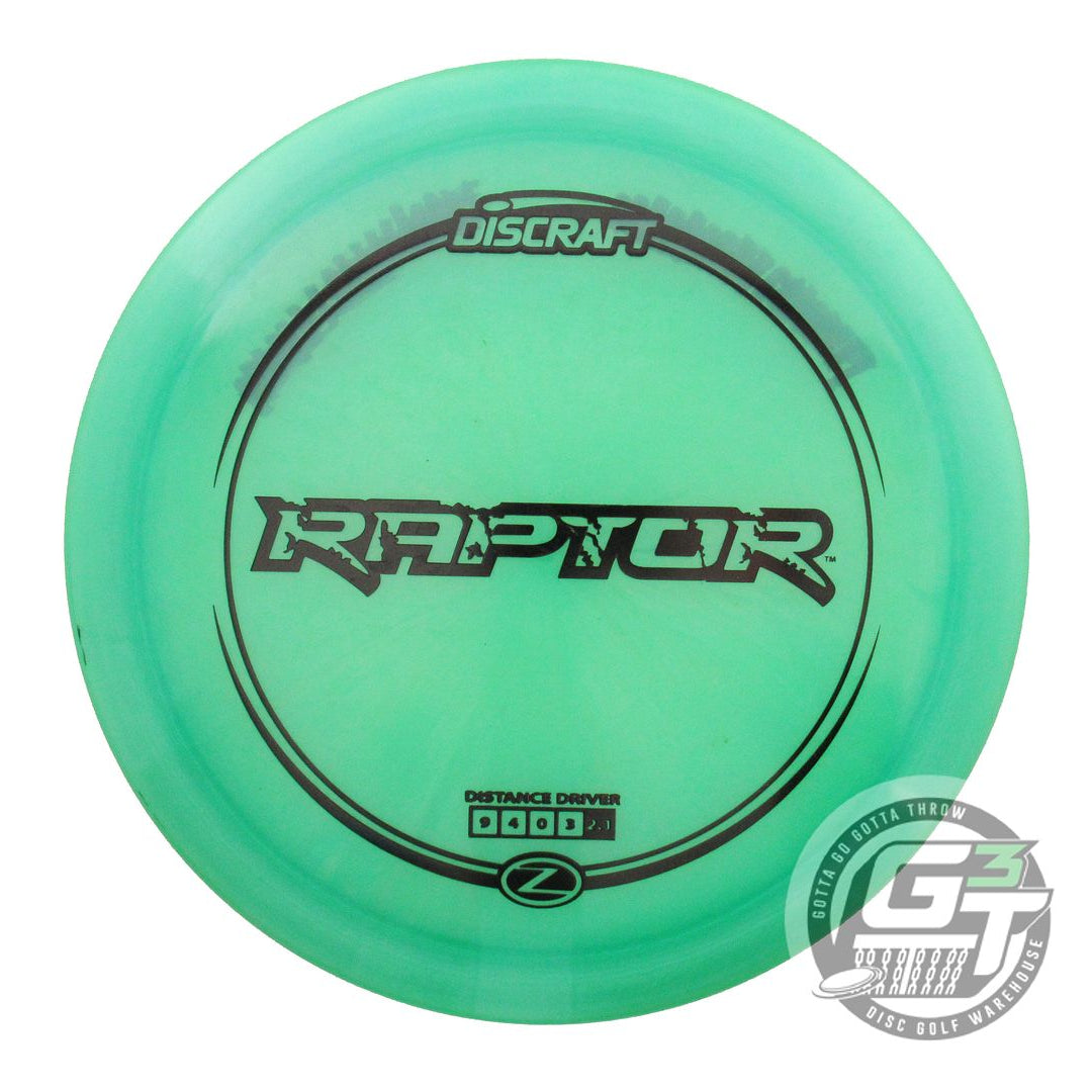 USED Discraft Z Raptor 175g Green Black Stamp Distance Driver Golf Disc
