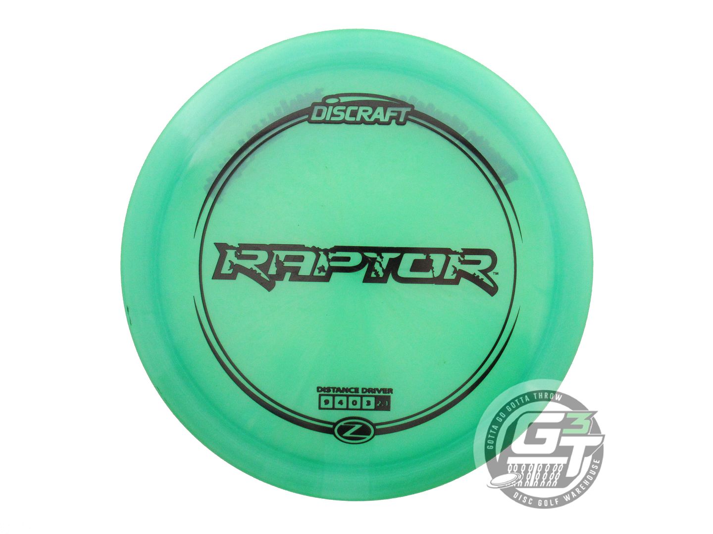 USED Discraft Z Raptor 175g Green Black Stamp Distance Driver Golf Disc