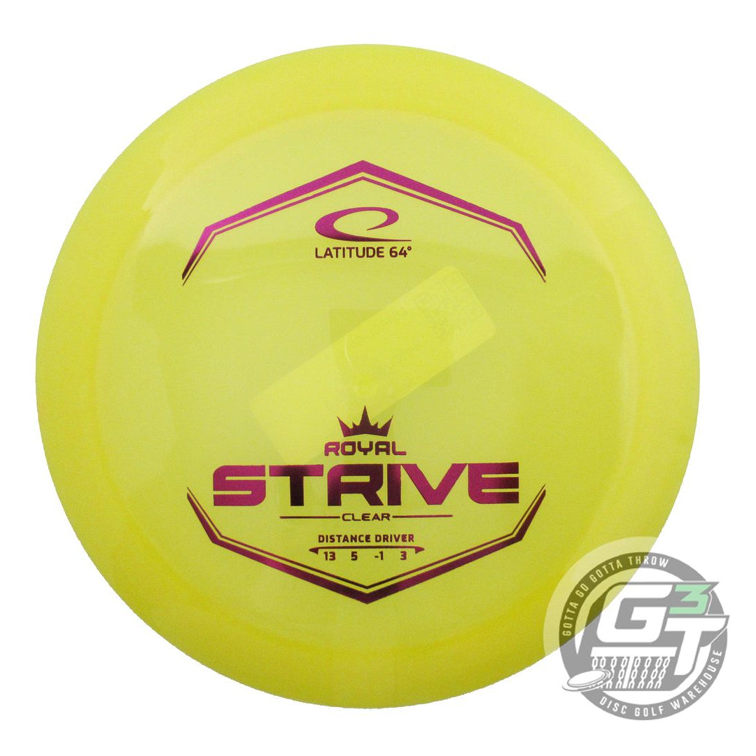 Latitude 64 Royal Clear Strive Distance Driver Golf Disc (Individually Listed)
