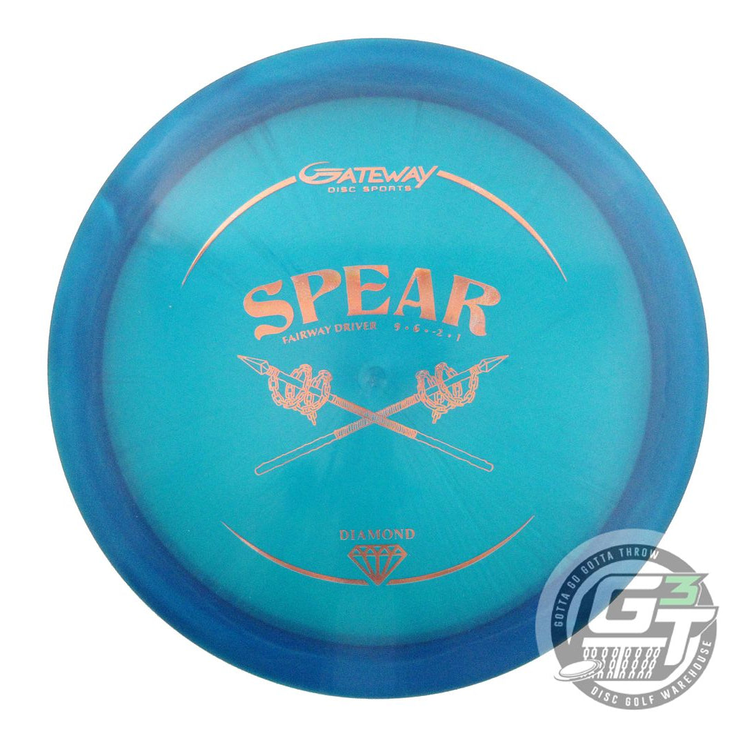 USED Gateway Diamond Spear 174g Blue Copper Holo Foil Fairway Driver Golf Disc