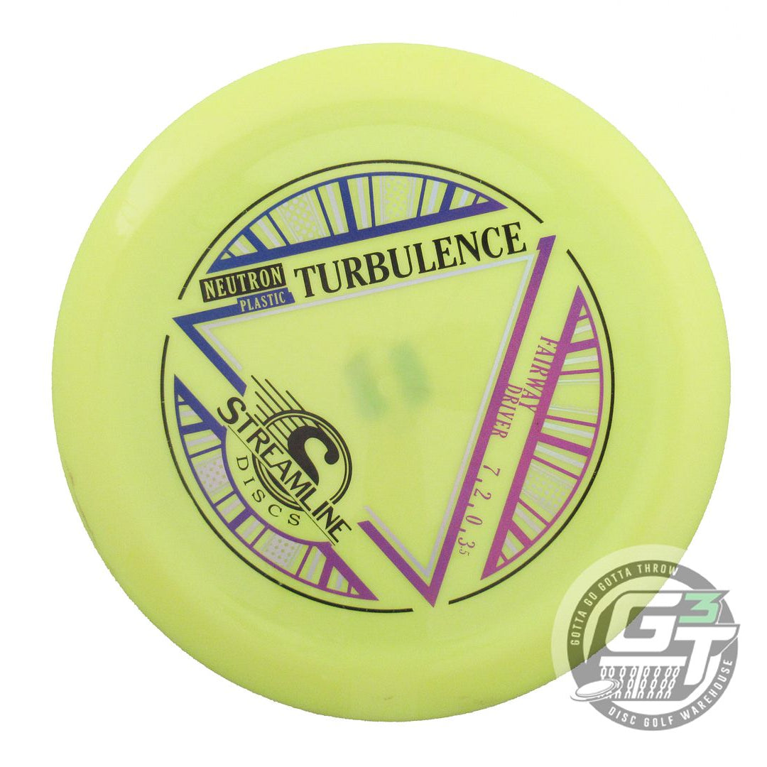 USED Streamline Discs Neutron Turbulence 170g Yellow Fairway Driver Golf Disc
