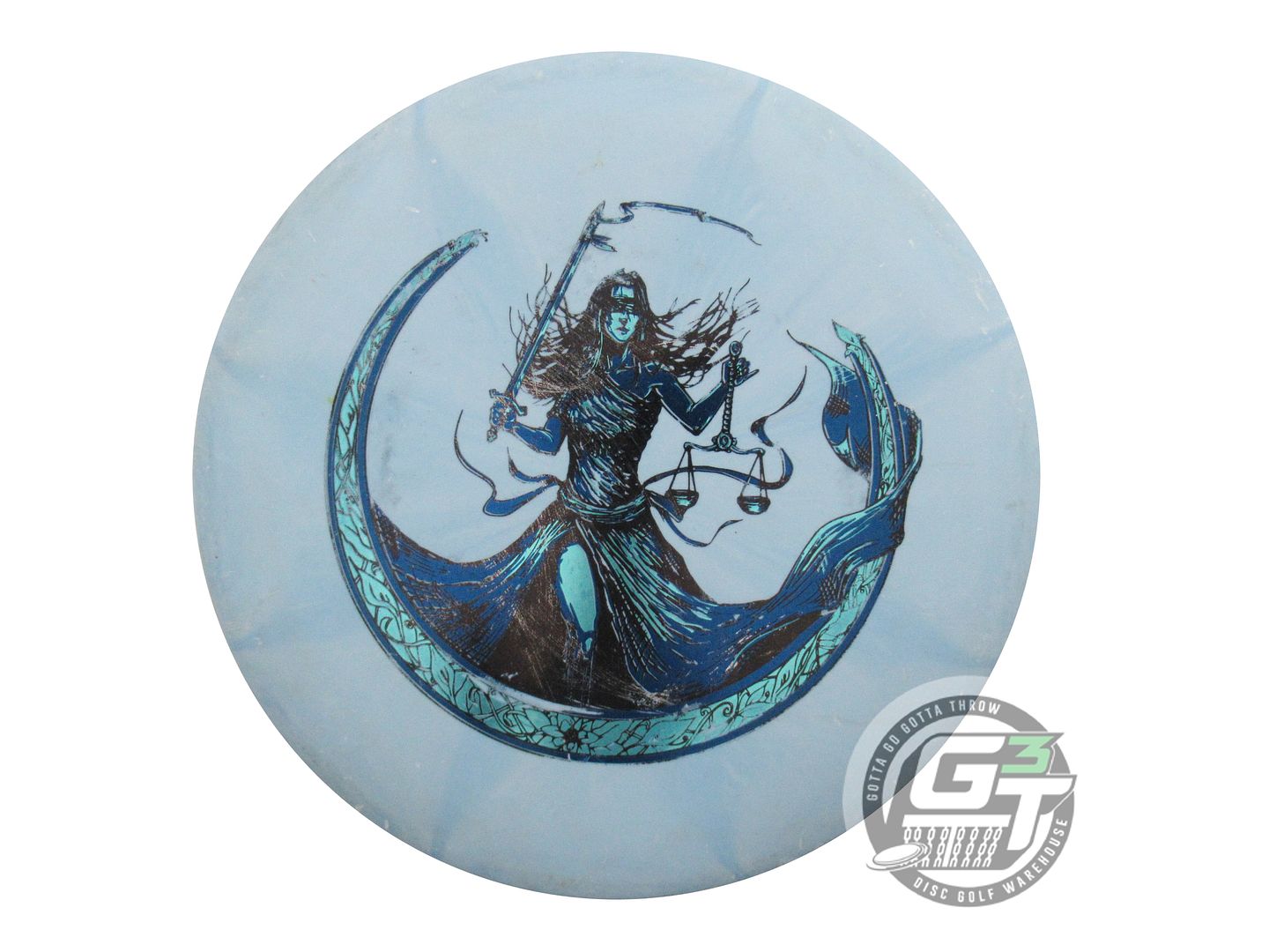 USED Dynamic Discs LADY JUSTICE Prime Burst Judge 176g Blue Putter Golf Disc