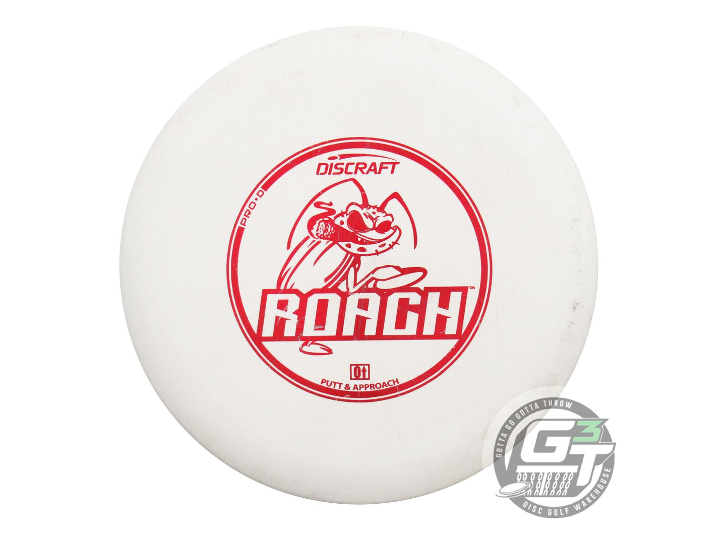 USED Discraft Pro D Roach 175g White Red Foil A Putter Golf Disc