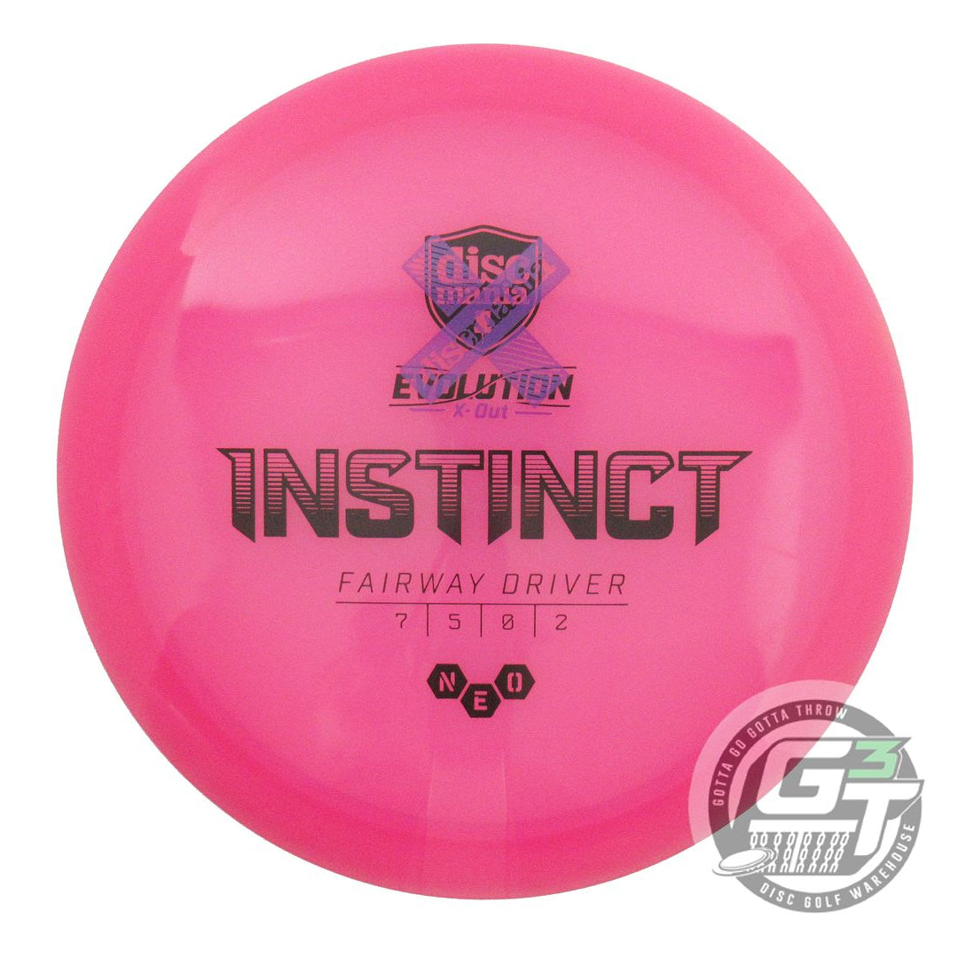 NOS DiscMania X-OUT Neo Instinct 174g Pink Black Stamp Fairway Driver Golf Disc