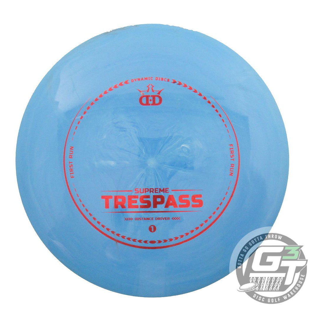 USED Dynamic Discs FIRST RUN Supreme Trespass 175g Blue Distance Driver Disc