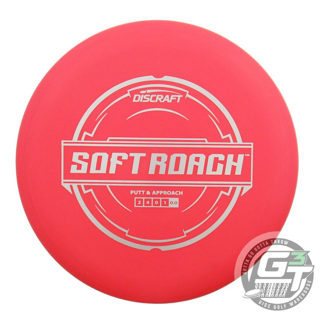 USED Discraft Putter Line Soft Roach 175g Red Silver Stamp Putter Golf Disc