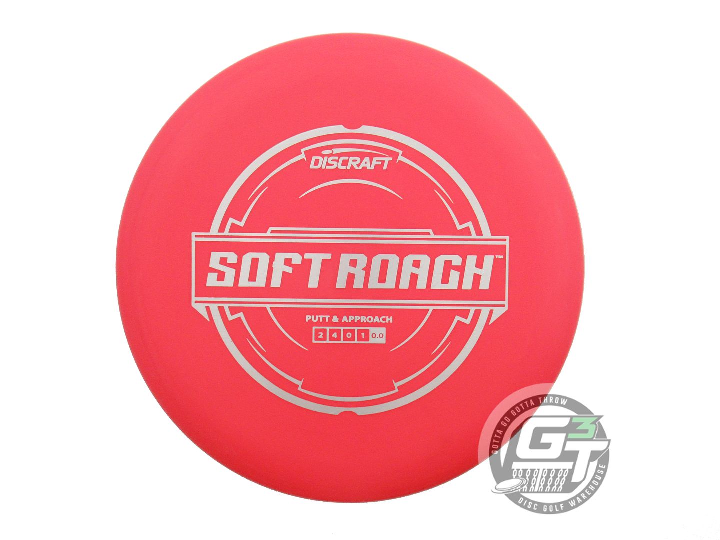 USED Discraft Putter Line Soft Roach 175g Red Silver Stamp Putter Golf Disc