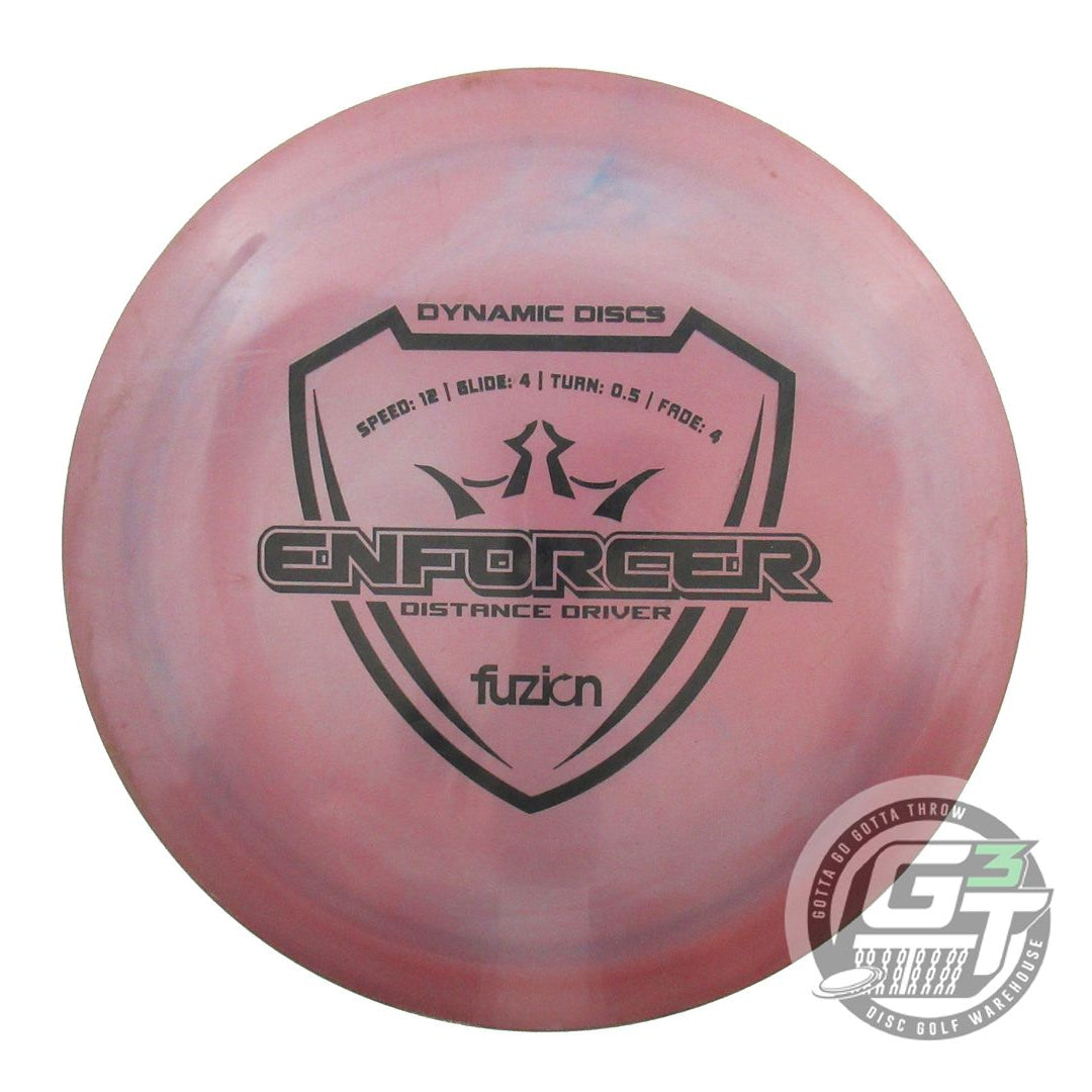 USED Dynamic Discs Fuzion Enforcer 170g Purple Black Stamp Distance Driver Disc