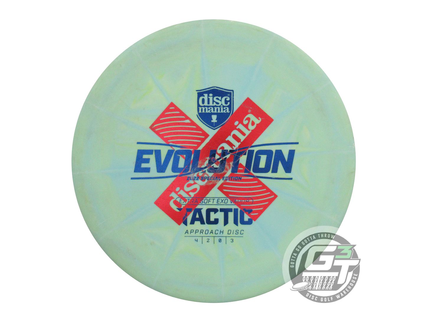 USED DiscMania X-OUT EXO Extra Soft Vapor Tactic 174g Green-Blue Putter Disc