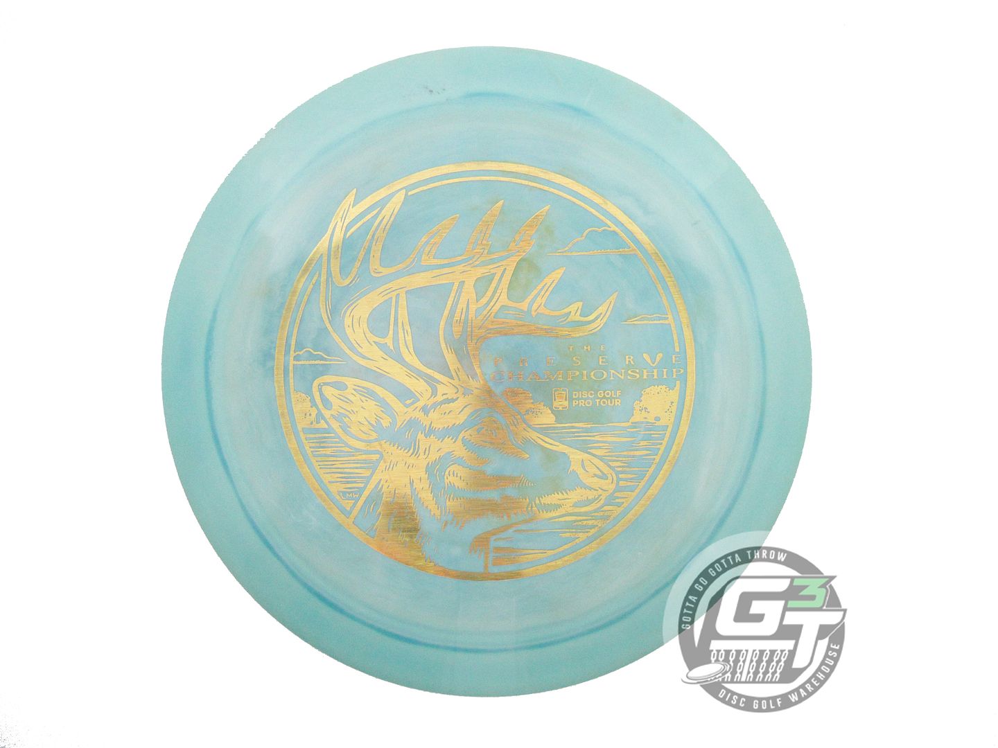 USED Discraft ESP Force 174g Teal Gold Holo Foil PRESERVE Distance Driver Disc