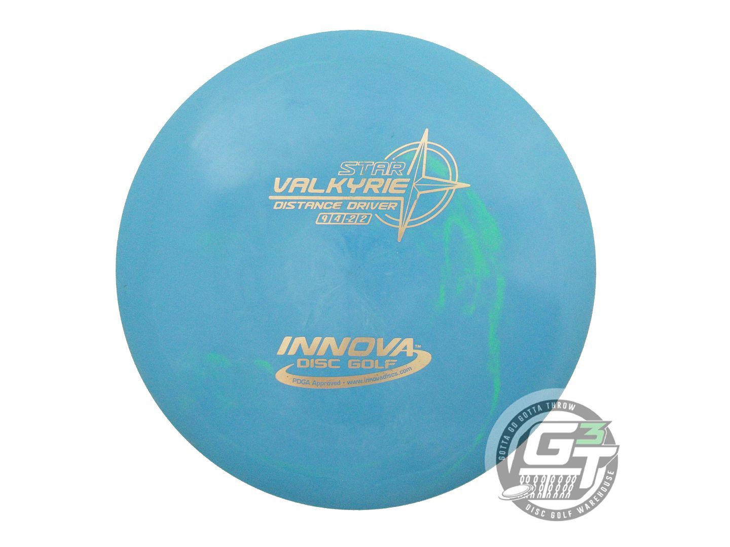 USED Innova Star Valkyrie 168g Blue Gold Foil Distance Driver Golf Disc