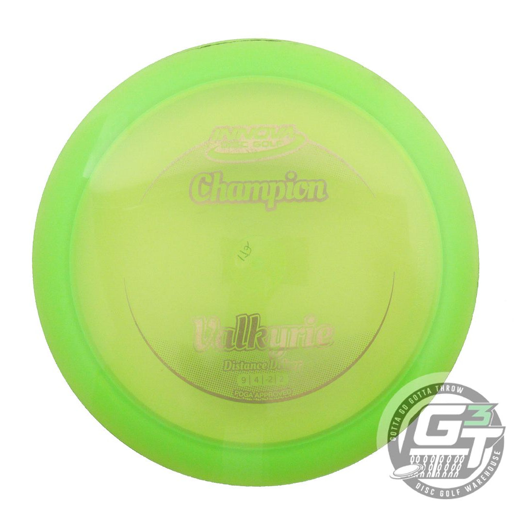 USED Innova Champion Valkyrie 172g Lime Gold Foil Distance Driver Golf Disc
