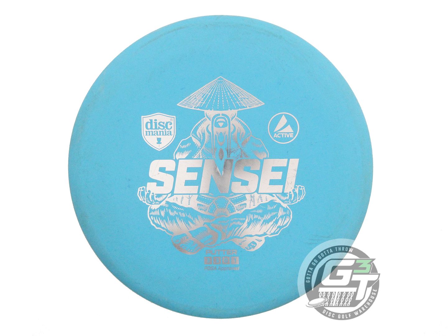 USED DiscMania Active Base Sensei 170g Teal Silver Foil Putter Golf Disc