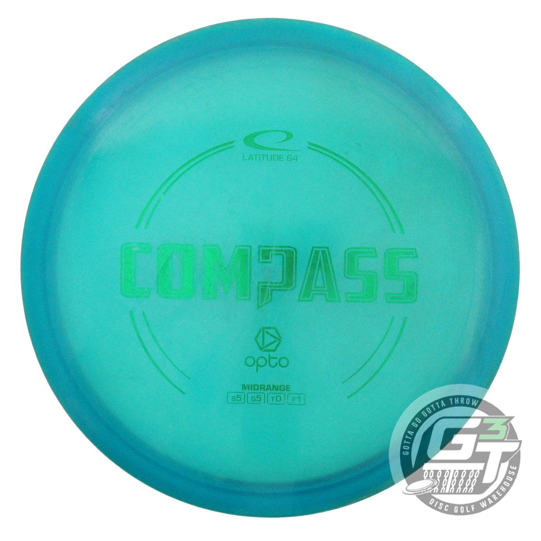 USED Latitude 64 Opto Compass 168g Teal Green Foil Midrange Golf Disc
