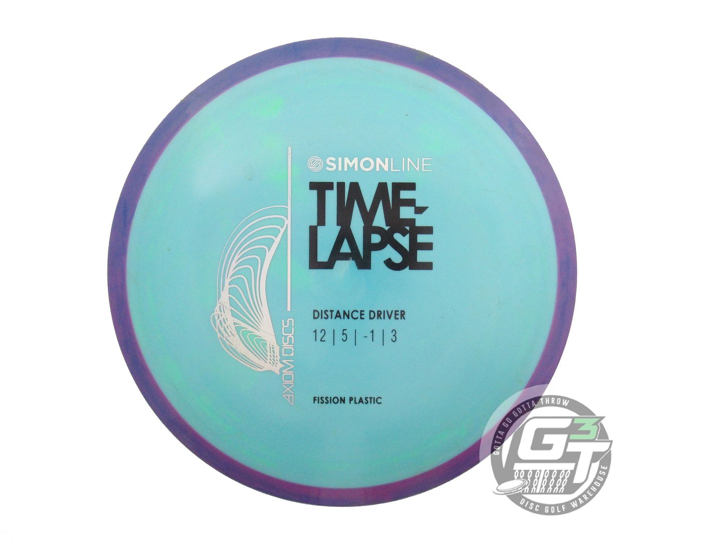 USED Axiom Discs Fission Time Lapse 158g Teal Purple Rim Driver Golf Disc