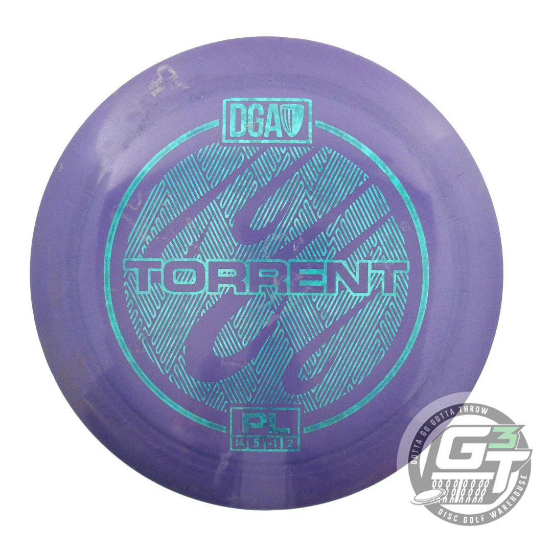 USED DGA ProLine Torrent 174g Purple Teal Heart Foil Distance Driver Disc