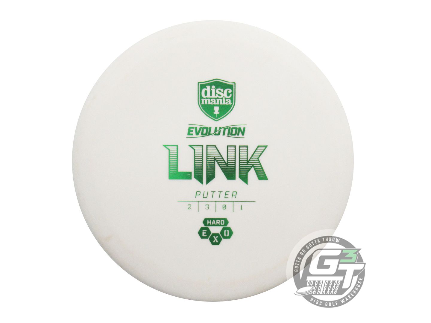 USED DiscMania EXO Hard Link 173g White Green Foil B Putter Golf Disc