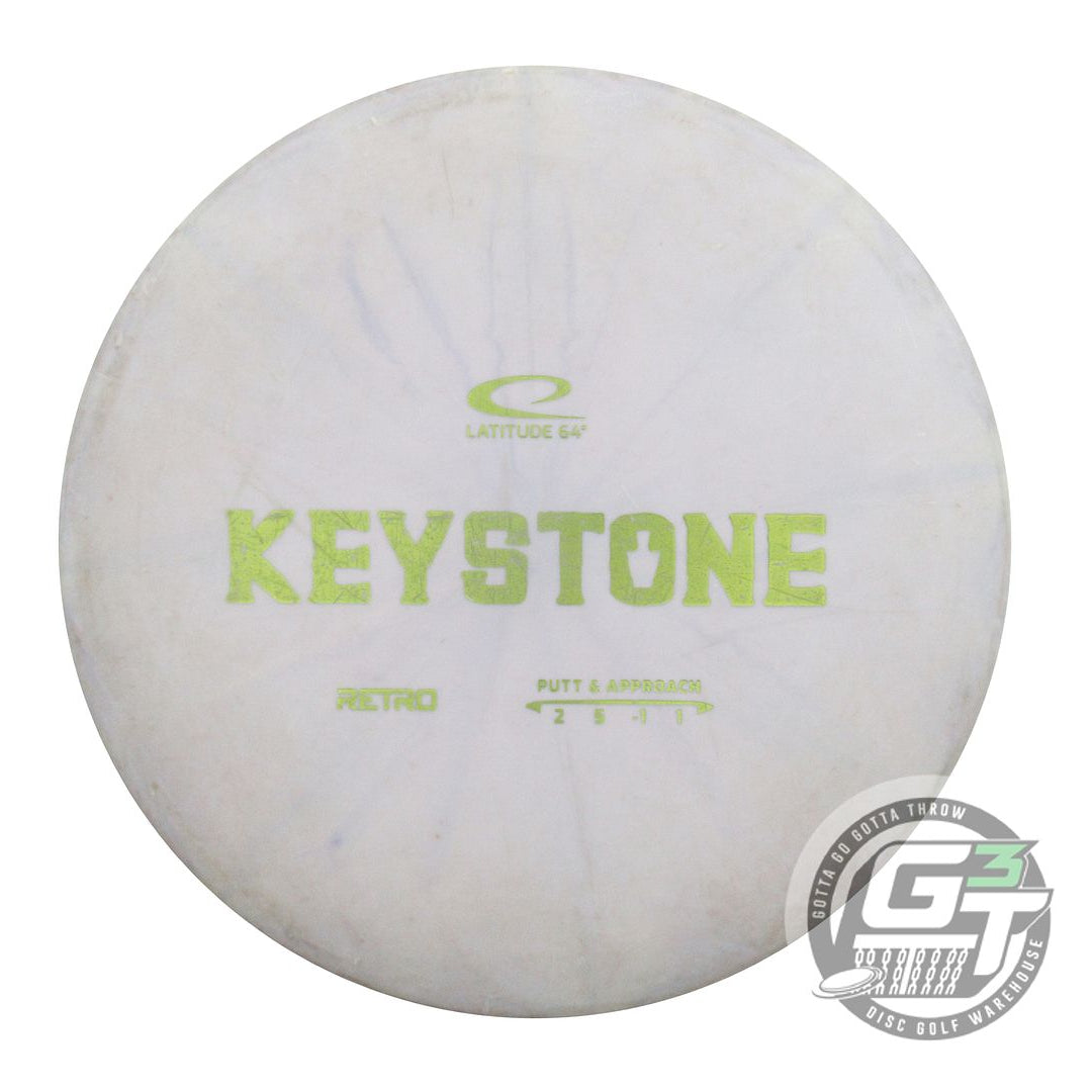 USED Latitude 64 Retro Burst Keystone 174g Lilac Lime Foil Putter Golf Disc