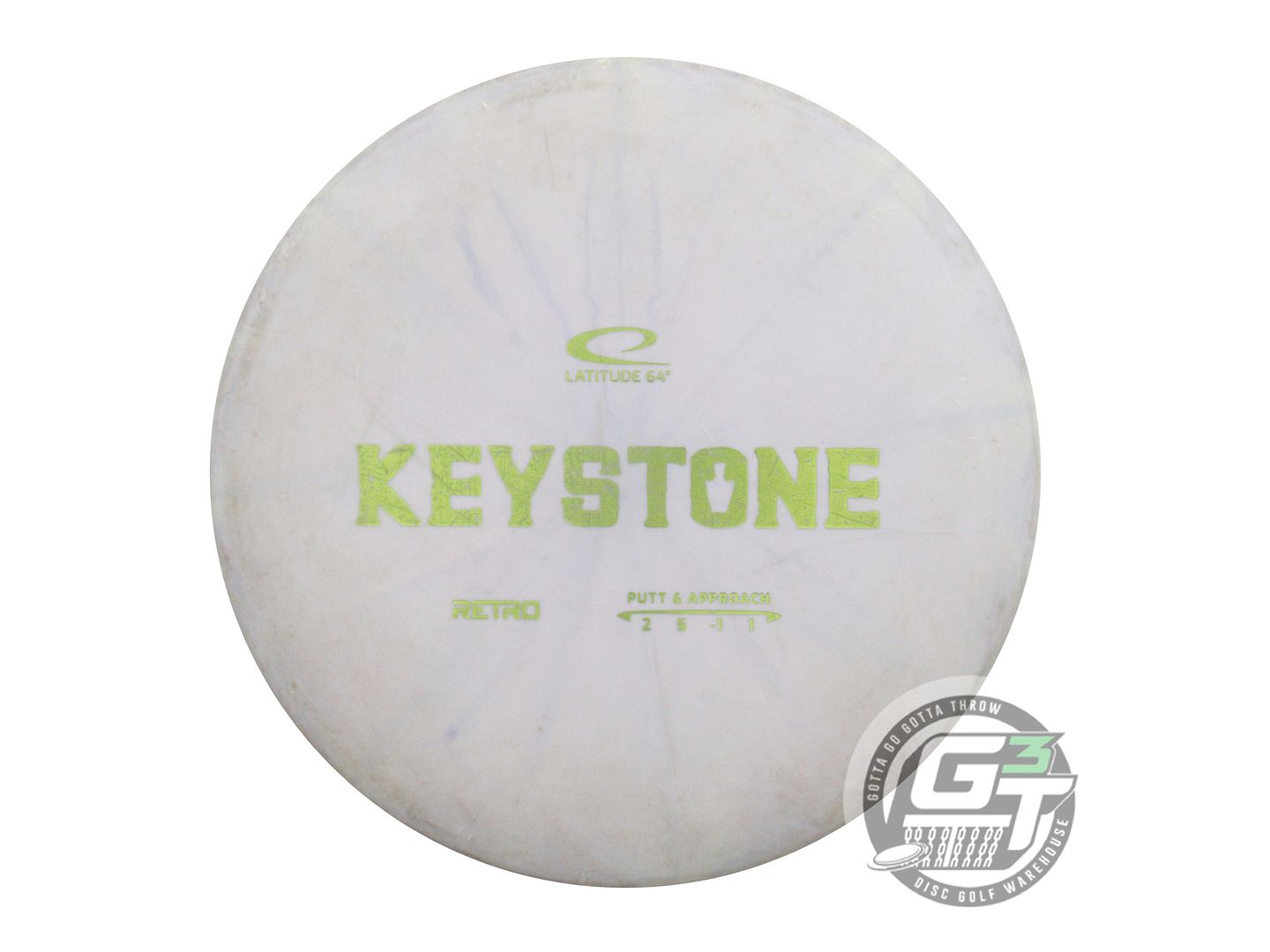 USED Latitude 64 Retro Burst Keystone 174g Lilac Lime Foil Putter Golf Disc