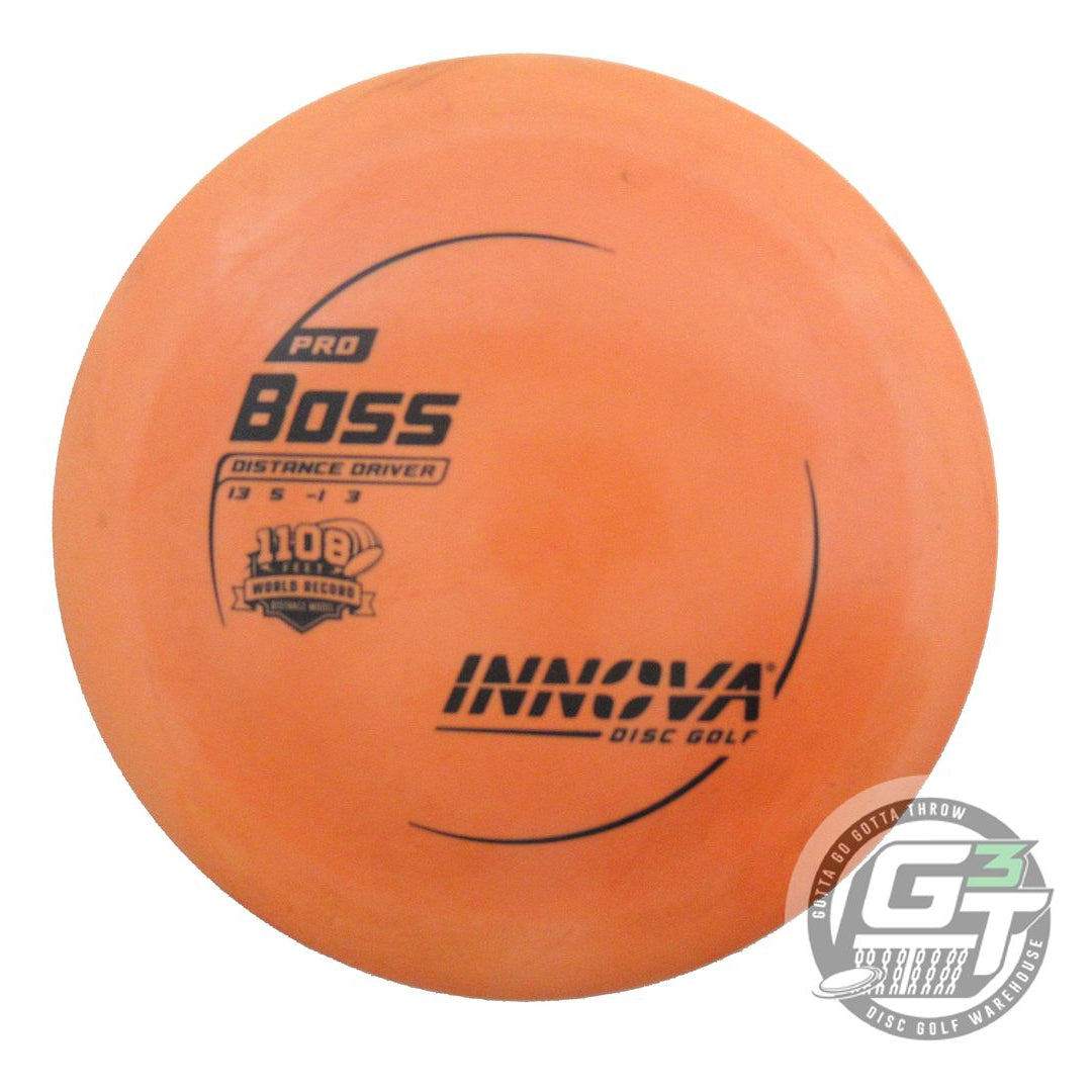USED Innova Pro Boss 168g Orange Black Stamp Distance Driver Golf Disc