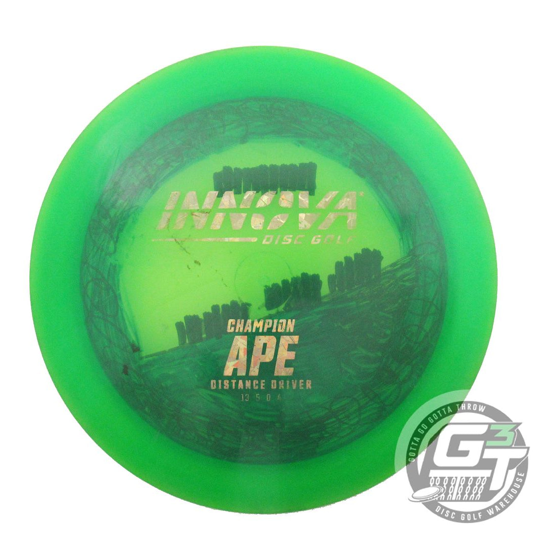 USED Innova Champion Ape 171g Green Gold Shatter Foil Distance Driver Golf Disc