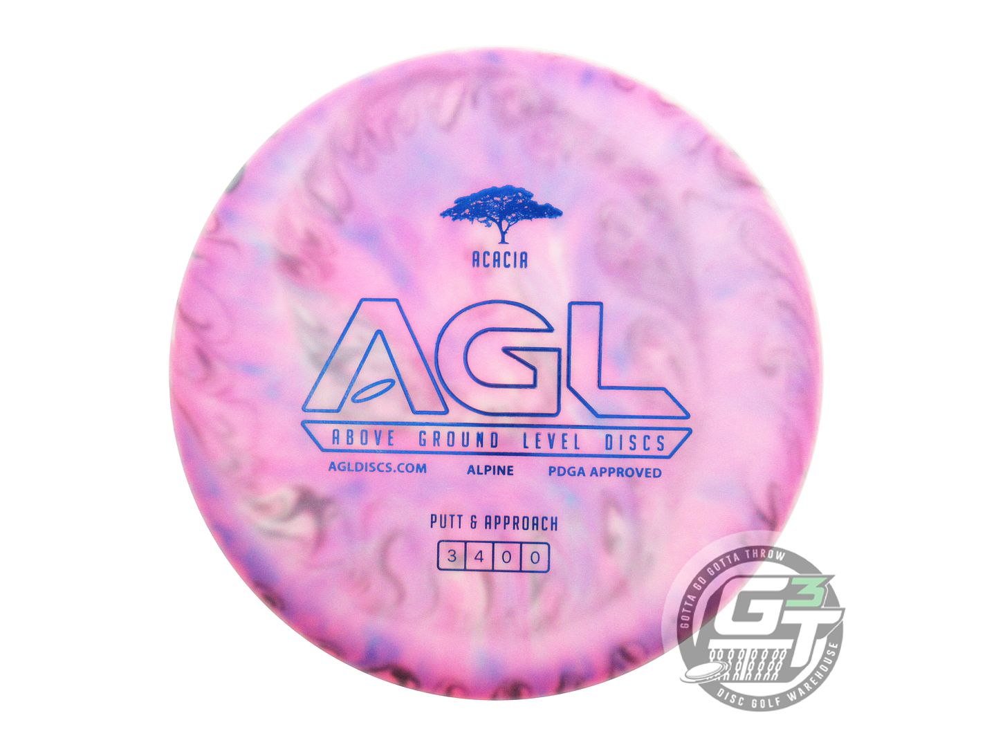 USED Above Ground Level Alpine Acacia 175g White HOME DYED Putter Golf Disc