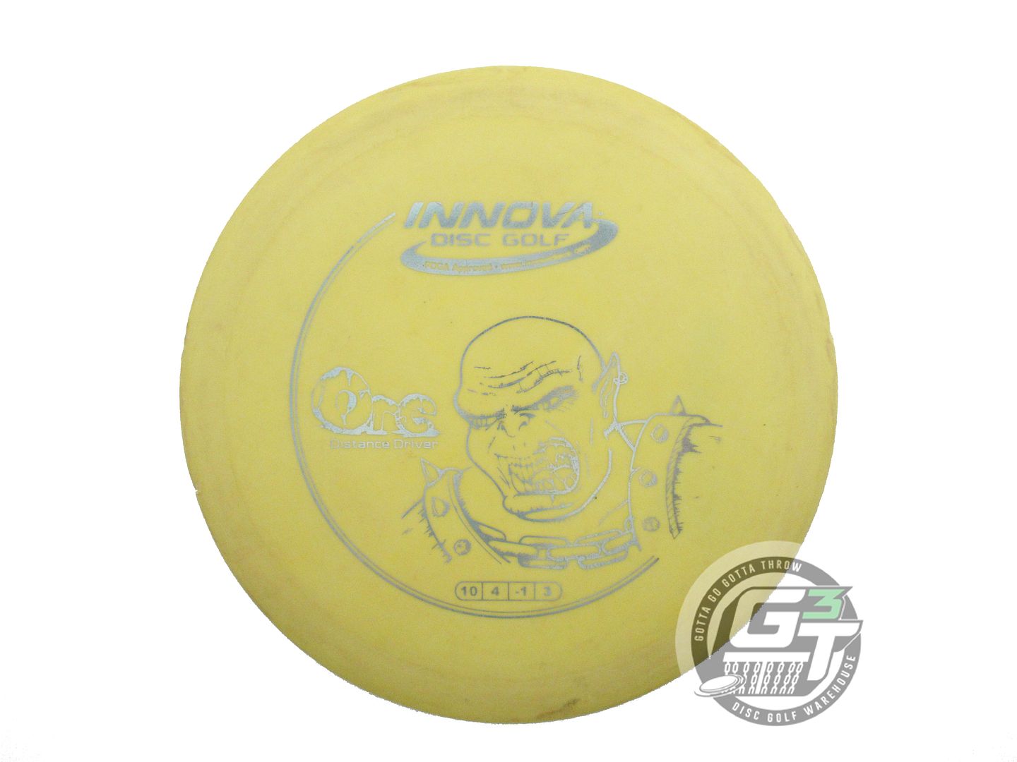 USED Innova DX Orc 170g Yellow Silver Foil Distance Driver Golf Disc