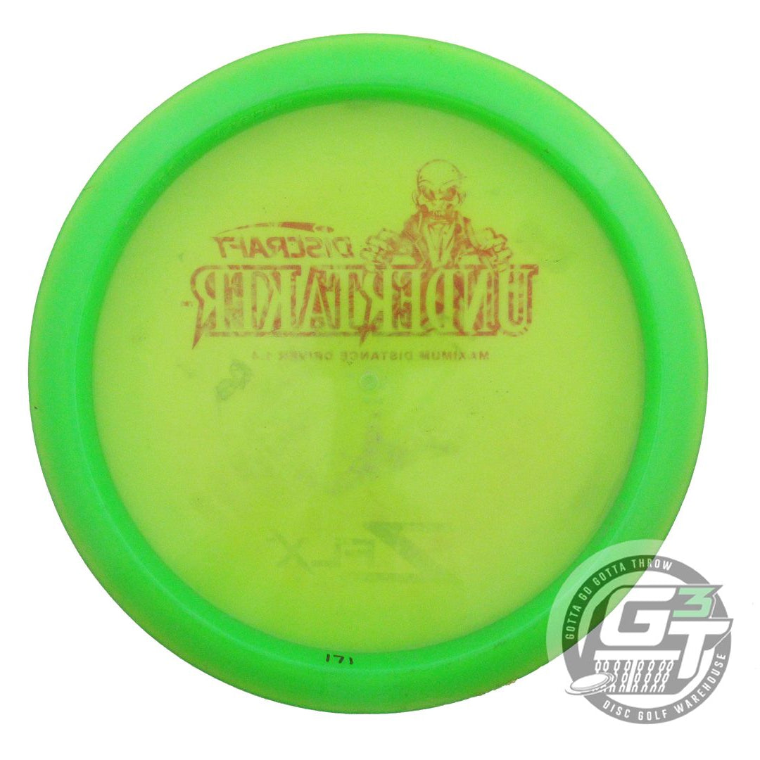 USED Discraft Z FLX Undertaker 171g Green Red Foil Distance Driver Golf Disc