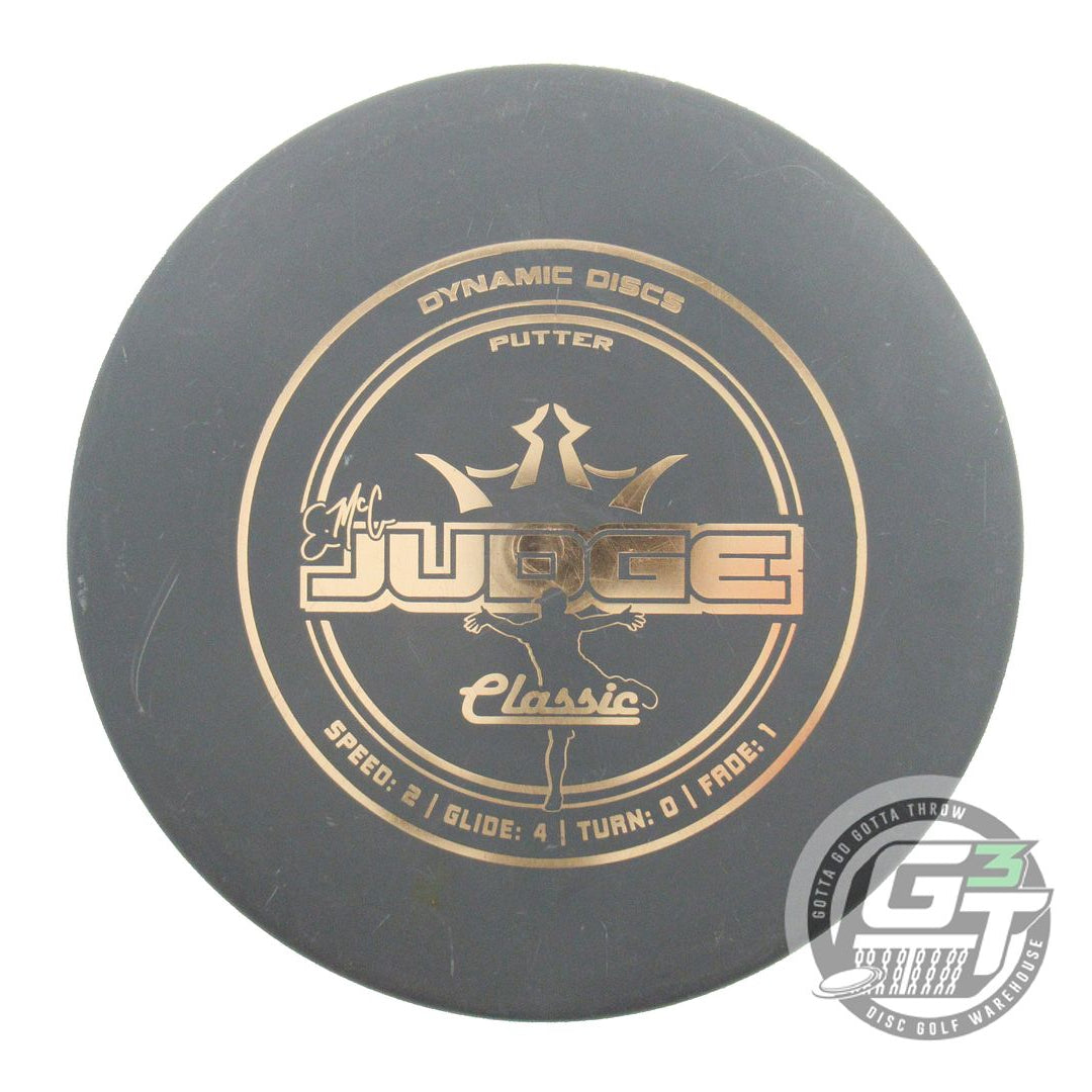 USED Dynamic Discs Classic Hard EMAC Judge 173g Gray Gold Foil A Putter Disc