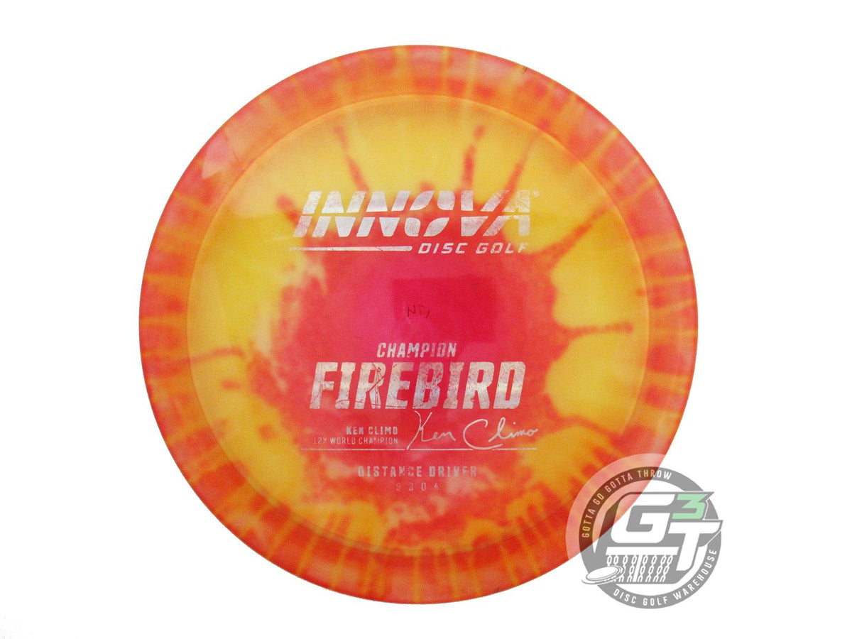 USED Innova I-DYE Champion Firebird 174g Red Burst Distance Driver Golf Disc