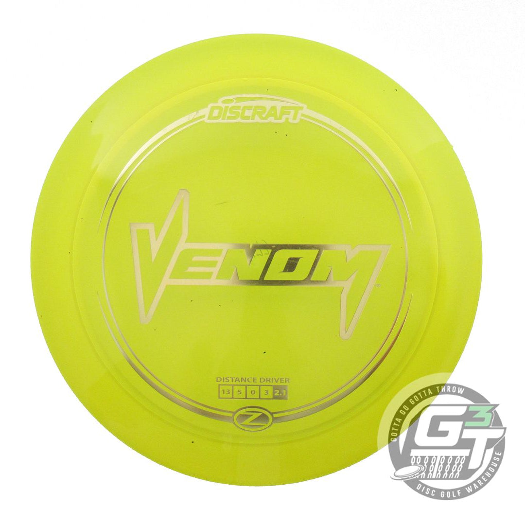 USED Discraft Z Venom 173g Yellow Gold Foil Distance Driver Golf Disc